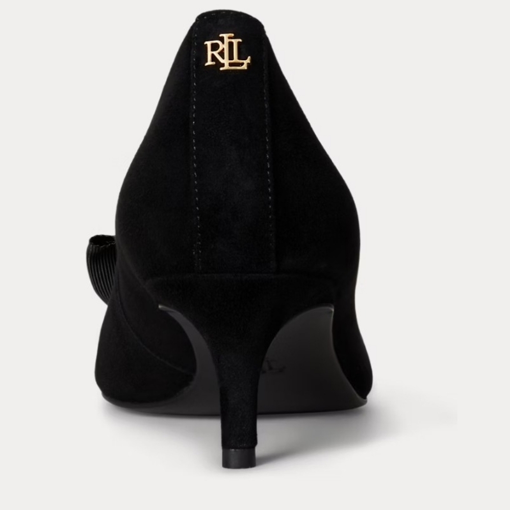 Lauren Ralph Lauren Adrienne Bow-Trim Suede Pump - Picture 13 of 13